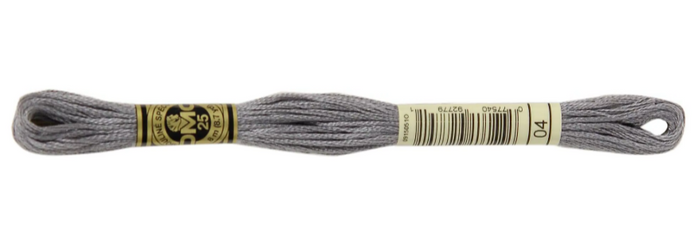 04 Dark Tin - 6 Strand Embroidery Floss by DMC
