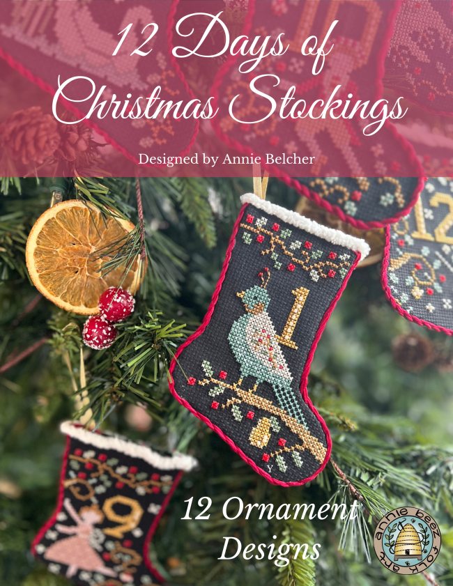 Pre-Order 12 Days of Christmas Stockings by Annie Beez Folk Art - Ships in March