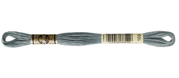 169 Light Pewter - 6 Strand Embroidery Floss by DMC