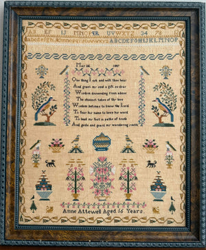 Anne Attewell 1849 Sampler by Running with Needles & Scissors