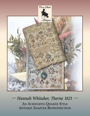 Hannah Whitaker Thorne 1821 Sampler by Cross Stitch Antiques