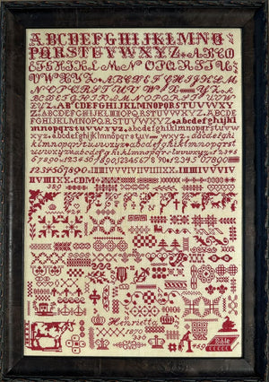 Henrietta sampler reproduction design by Cross Stitch Antiques