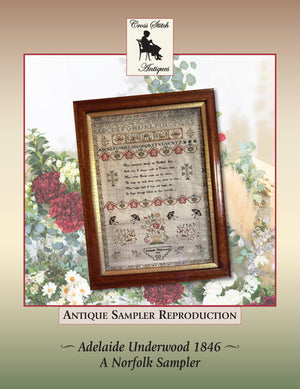 Adelaide Underwood 1846 Sampler by Cross Stitch Antiques