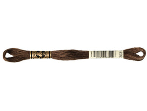DMC 3031 Very Dark Mocha Brown 6-strand embroidery floss
