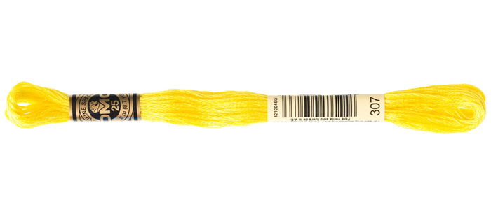 307 Lemon - 6 Strand Embroidery Floss by DMC