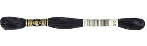 DMC 310 Black 6-strand embroidery floss