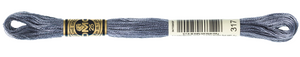 DMC 317 Pewter Gray Thread