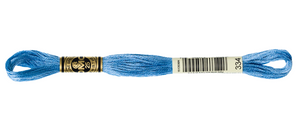 DMC 334 Medium Baby Blue 6-strand embroidery thread