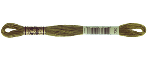 DMC 730 Very Dark Olive Green 6-strand embroidery thread