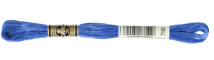 DMC 798 Dark Delft Blue 6-strand embroidery floss