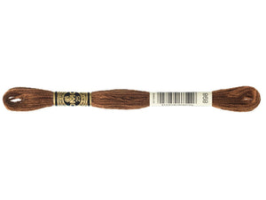 DMC 898 Very Dark Coffee Brown 6-Strand Embroidery Floss