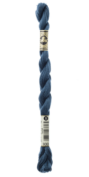 DMC Perle #5 Dark Antique Blue 930 Embroidery Thread