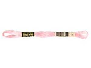 DMC 963 Ultra Very Light Dusty Rose 6-Strand Embroidery Floss