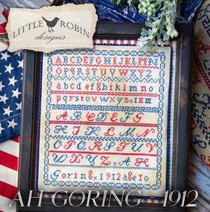 AH Goring 1912 Sampler Design by Little Robin Designs