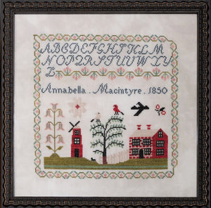 Annabella Macintyre 1850 Sampler by Old Willow Stitchery