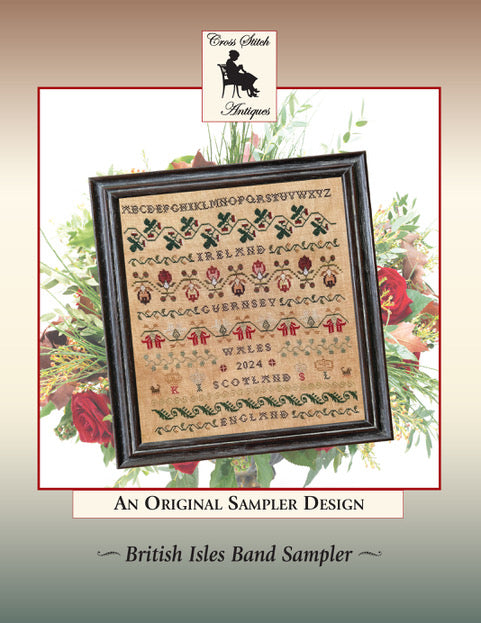 British Isle Band Sampler by Cross Stitch Antiques - Pre-Order ships in March 2025