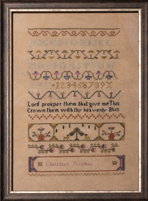 Christian Riches Sampler Design by Old Willow Stitchery