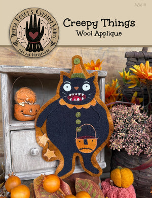 Creepy Things Wool Applique design by Teresa Kogut's Creative Whims