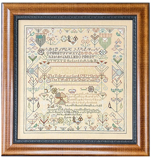 Elizabeth T Dewsberry 1787 Sampler by Queenstown Sampler Designs