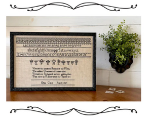 Ellen Clarke 1829 Sampler by Antique Needleworkers