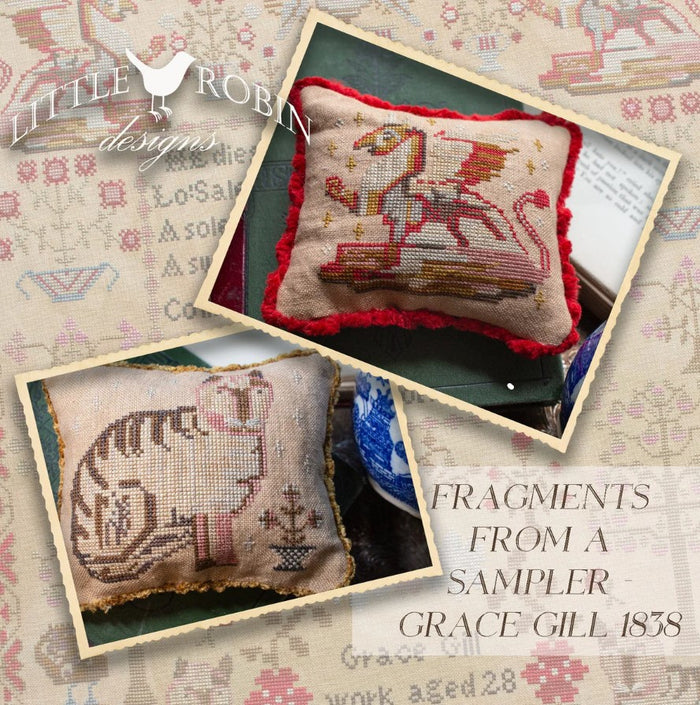 Fragments From A Sampler Grace Gill 1838 by Little Robin Designs