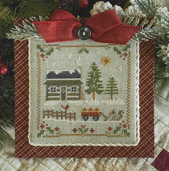 Log Cabin Squirrel - Log Cabin Christmas #1 by Little House Needleworks