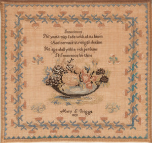 Mary E Griggs 1831 Sampler design by 1884 Stitchery