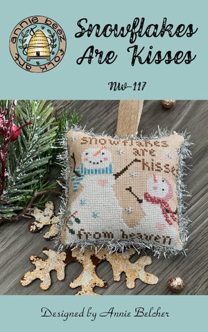 Snowflakes Are Kisses by Annie Beez Folk Art