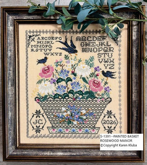 Painted Basket by Rosewood Manor