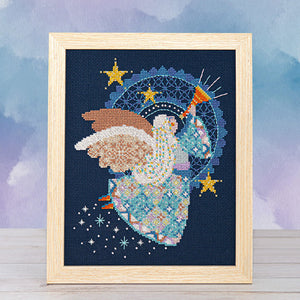 Patchwork Angel by Counting Puddles featuring a patchwork design for the angel's clothing