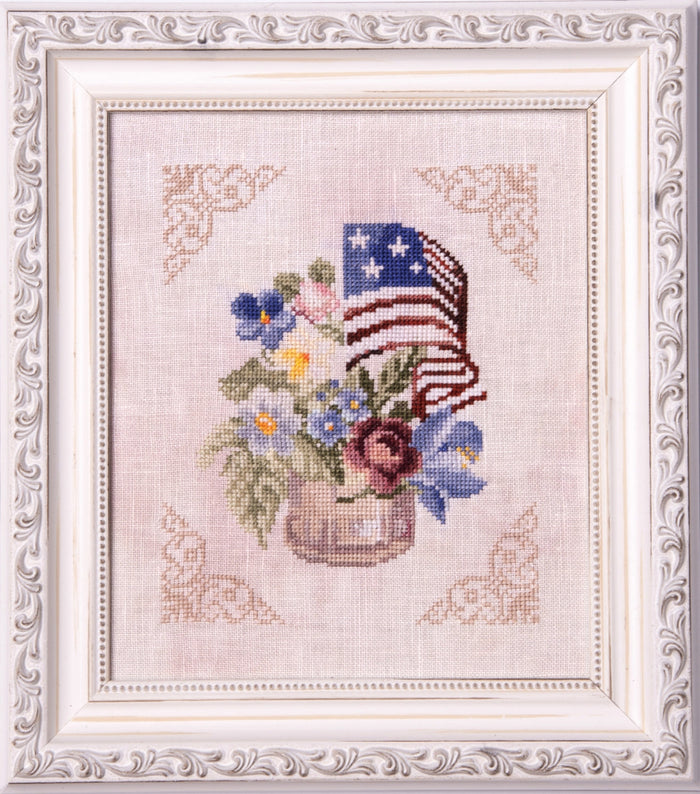 Patriotic Bouquet by Samplers and Primitives - Pre-Order ships in March 2025