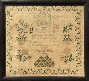 Sarah A. Hewes 1826 Sampler by Cross Stitch Antiques