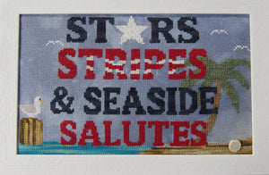 Stars Stripes Seaside Salutes by Barefoot Needleart