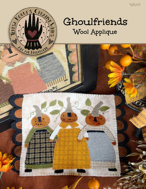 Ghoulfriends Wool Applique design by Teresa Kogut's Creative Whims