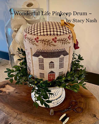 Wonderful Life Pinkeep Drum by Stacy Nash Primitives