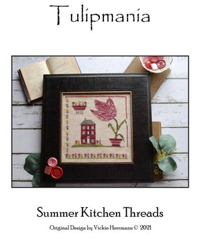 Tulipmania Cross Stitch Pattern Cover by Summer Kitchen Threads