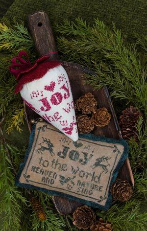 Joy to the World Berry and Small Cross Stitch Pattern by Erica Michaels