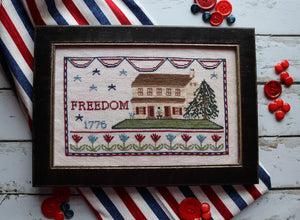 Freedom Manor 1776 Cross Stitch Pattern Cover by Summer Kitchen Threads
