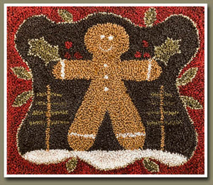 Gingerbread Man Punchneedle Design