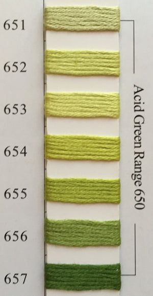 NPI Acid Green Range 651 - 657