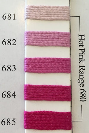 NPI Hot Pink Range 681 - 685