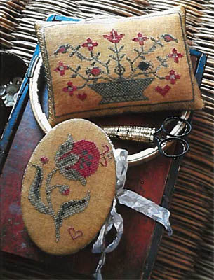 Summer Pomegranate Needle Book & Pinkeep by Stacy Nash Primitives